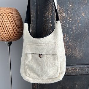 NEW 100% Wool Small Crossbody Messenger Bag